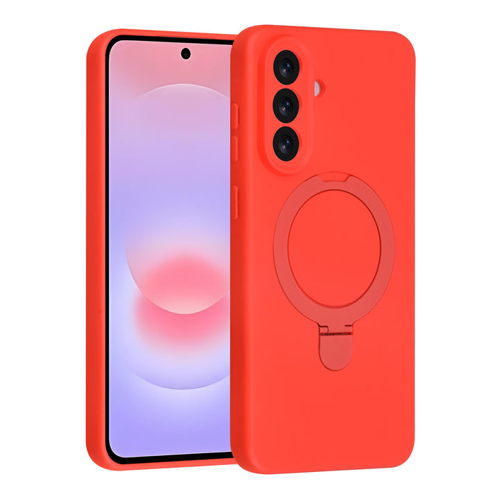TUNIQ Samsung Galaxy A37 Backcover hoesje - Magsafe With Ring Stand - Hanger - Classic Red-Hoesjes-Ilumina Benelux