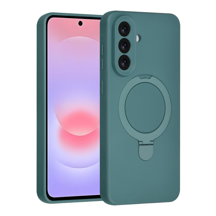 TUNIQ Samsung Galaxy A37 Backcover hoesje - Magsafe With Ring Stand - Hanger - DonkerGroen-Hoesjes-Ilumina Benelux
