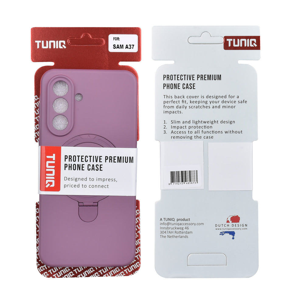 TUNIQ Samsung Galaxy A37 Backcover hoesje - Magsafe With Ring Stand - Hanger - Sunset Purple-Hoesjes-Ilumina Benelux