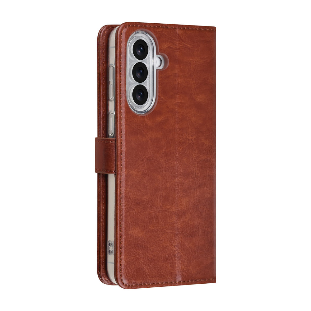TUNIQ Samsung Galaxy A37 Book Case hoesje - Pasjeshouder voor 3 pasjes - Magneetsluiting - Hanger - Bruin-Hoesjes-Ilumina Benelux