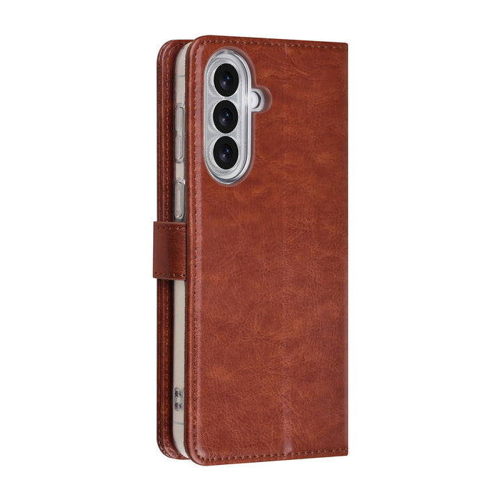 TUNIQ Samsung Galaxy A37 Book Case hoesje - Pasjeshouder voor 3 pasjes - Magneetsluiting - Hanger - Bruin-Hoesjes-Ilumina Benelux