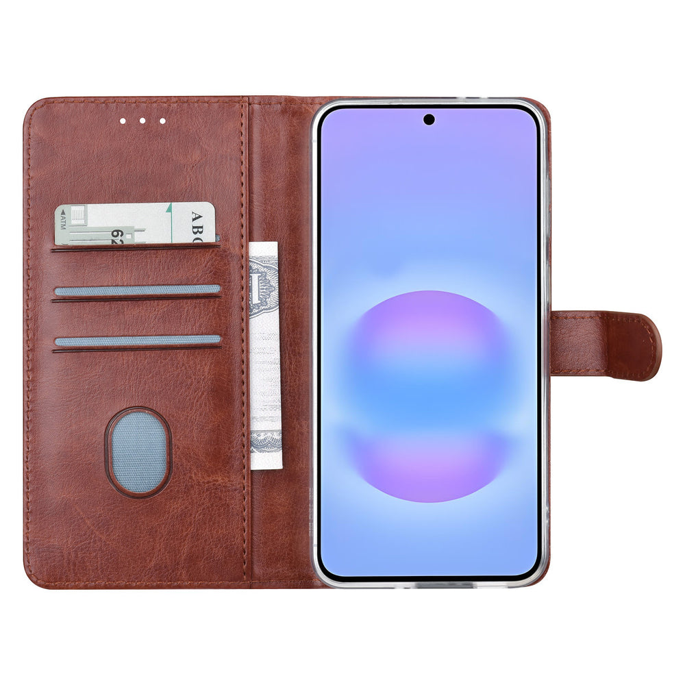 TUNIQ Samsung Galaxy A37 Book Case hoesje - Pasjeshouder voor 3 pasjes - Magneetsluiting - Hanger - Bruin-Hoesjes-Ilumina Benelux