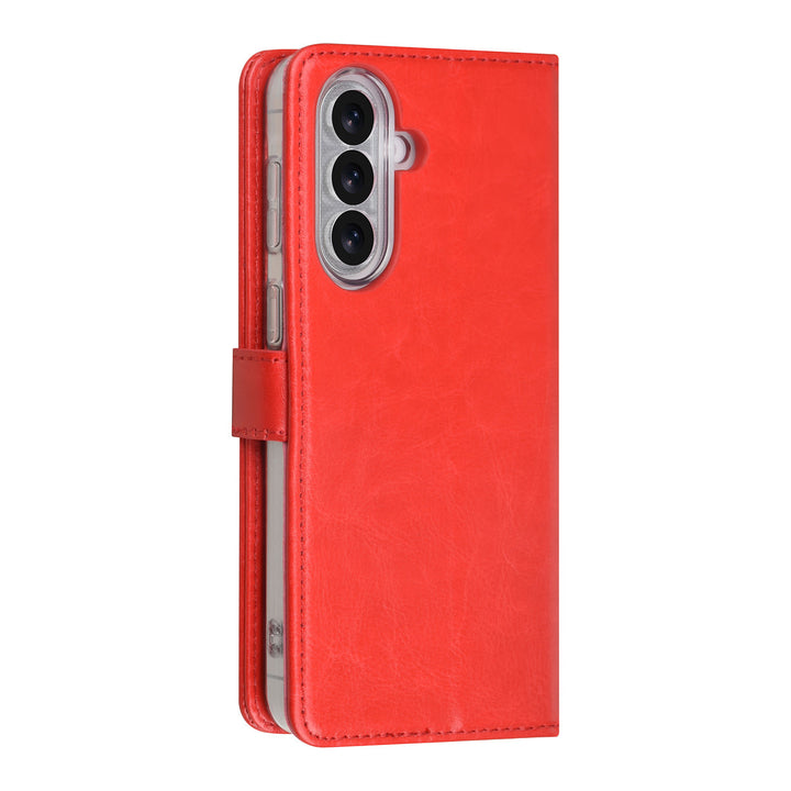 TUNIQ Samsung Galaxy A37 Book Case hoesje - Pasjeshouder voor 3 pasjes - Magneetsluiting - Hanger - Rood-Hoesjes-Ilumina Benelux