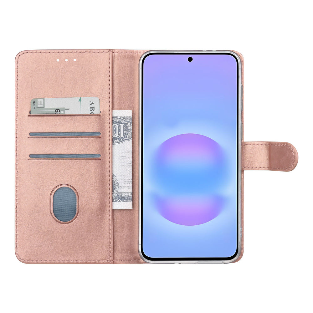 TUNIQ Samsung Galaxy A37 Book Case hoesje - Pasjeshouder voor 3 pasjes - Magneetsluiting - Hanger - Rose Gold-Hoesjes-Ilumina Benelux