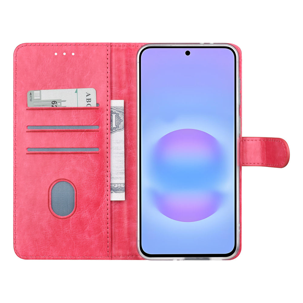 TUNIQ Samsung Galaxy A37 Book Case hoesje - Pasjeshouder voor 3 pasjes - Magneetsluiting - Hanger - Roze-Hoesjes-Ilumina Benelux