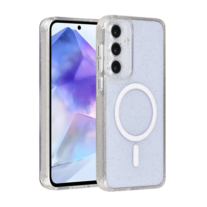 TUNIQ Samsung Galaxy A55 Backcover hoesje - Magsafe - Glitter - Hanger - Transparant-Hoesjes-Ilumina Benelux