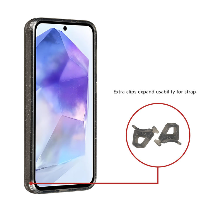 TUNIQ Samsung Galaxy A55 Backcover hoesje - Magsafe - Glitter - Hanger - Zwart-Hoesjes-Ilumina Benelux