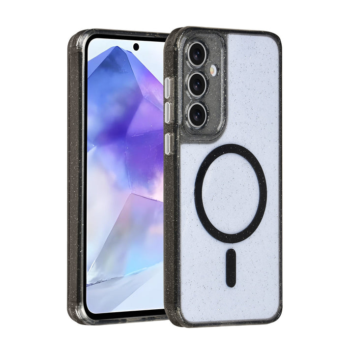 TUNIQ Samsung Galaxy A55 Backcover hoesje - Magsafe - Glitter - Hanger - Zwart-Hoesjes-Ilumina Benelux