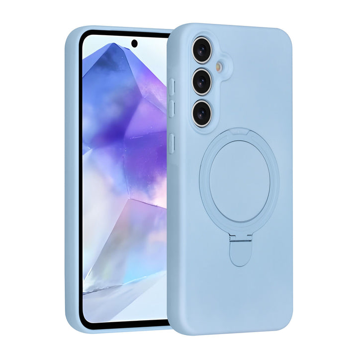 TUNIQ Samsung Galaxy A55 Backcover hoesje - Magsafe With Ring Stand - Hanger - Baby Blue-Hoesjes-Ilumina Benelux