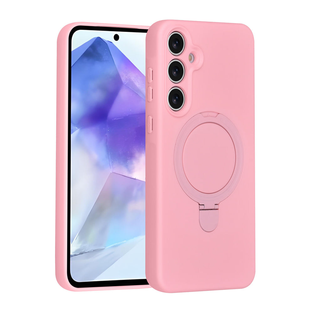 TUNIQ Samsung Galaxy A55 Backcover hoesje - Magsafe With Ring Stand - Hanger - Sakura Pink-Hoesjes-Ilumina Benelux