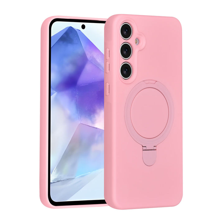 TUNIQ Samsung Galaxy A55 Backcover hoesje - Magsafe With Ring Stand - Hanger - Sakura Pink-Hoesjes-Ilumina Benelux