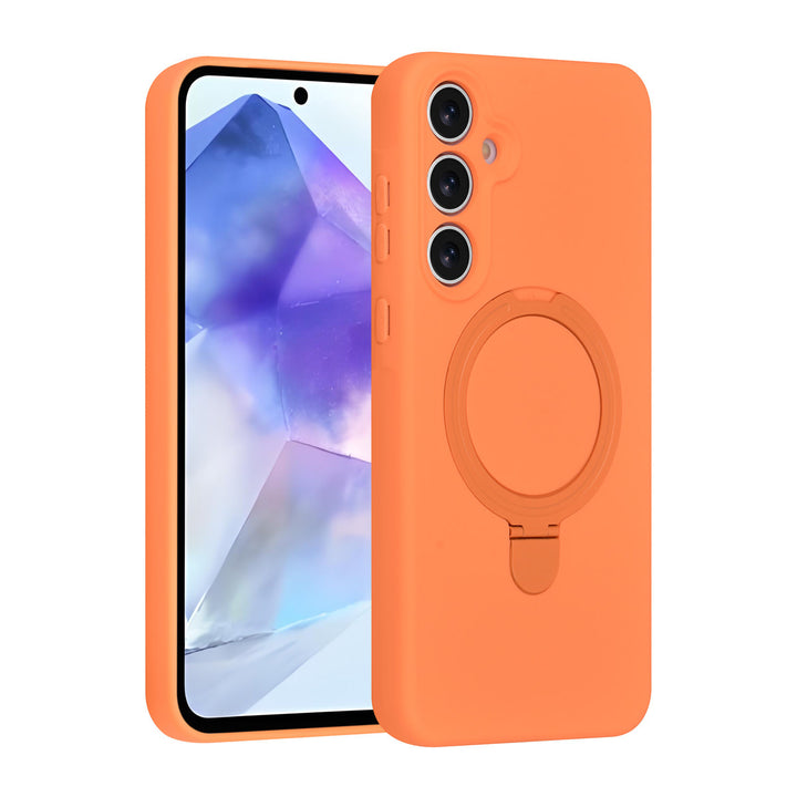 TUNIQ Samsung Galaxy A55 Backcover hoesje - Magsafe With Ring Stand - Hanger - Tangerine Orange-Hoesjes-Ilumina Benelux