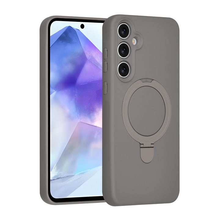 TUNIQ Samsung Galaxy A55 Backcover hoesje - Magsafe With Ring Stand - Hanger - Titanium Grey-Hoesjes-Ilumina Benelux