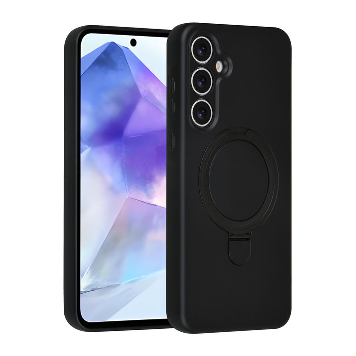 TUNIQ Samsung Galaxy A55 Backcover hoesje - Magsafe With Ring Stand - Hanger - Zwart-Hoesjes-Ilumina Benelux