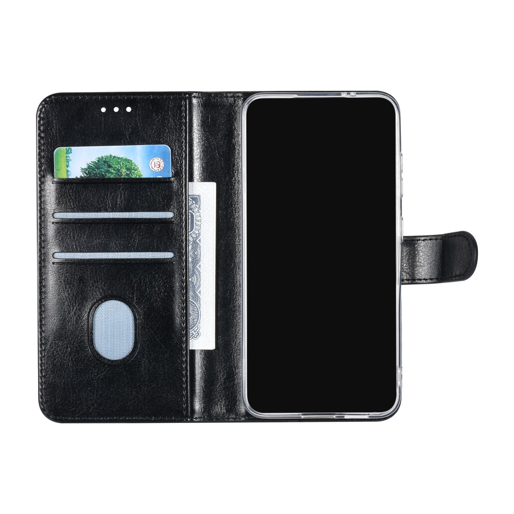 TUNIQ Samsung Galaxy A55 Book Case hoesje - Pasjeshouder voor 3 pasjes - Magneetsluiting - Hanger - Zwart-Hoesjes-Ilumina Benelux