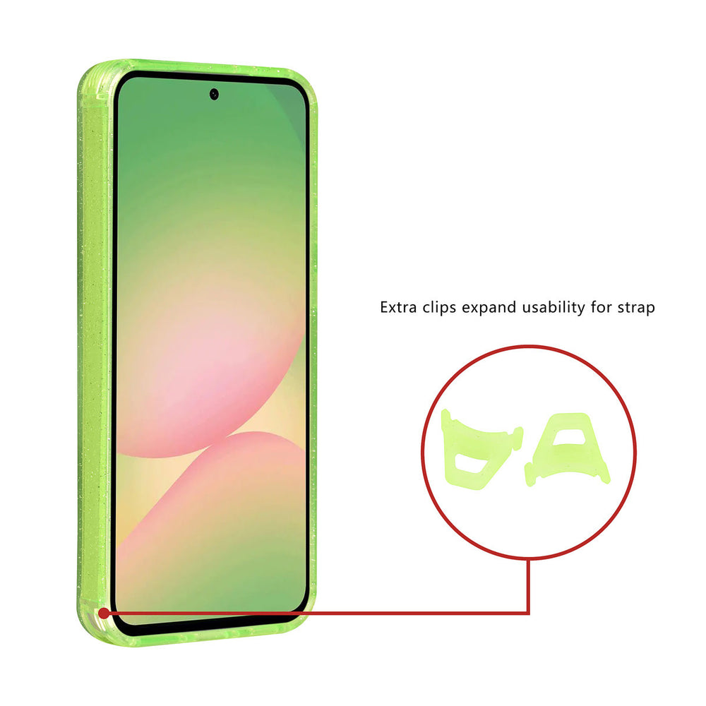 TUNIQ Samsung Galaxy A56 Backcover hoesje - Magsafe - Glitter - Hanger - Groen-Hoesjes-Ilumina Benelux