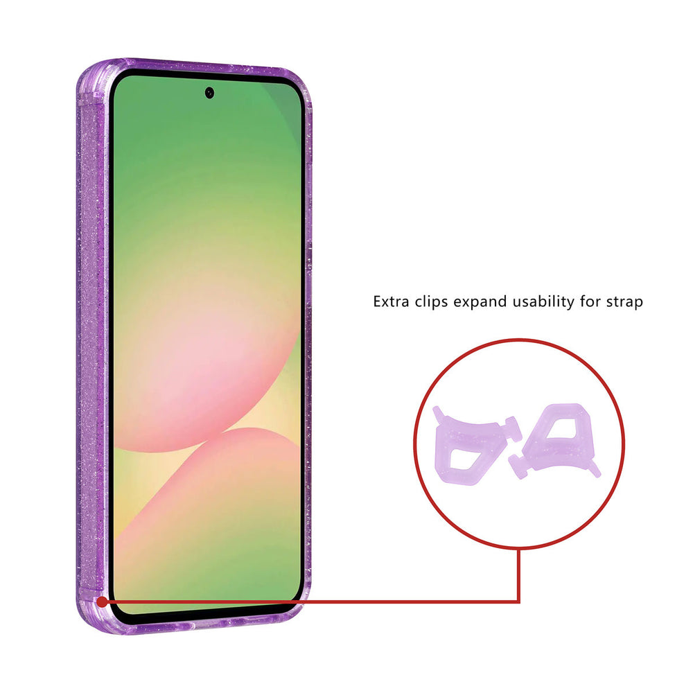 TUNIQ Samsung Galaxy A56 Backcover hoesje - Magsafe - Glitter - Hanger - Paars-Hoesjes-Ilumina Benelux