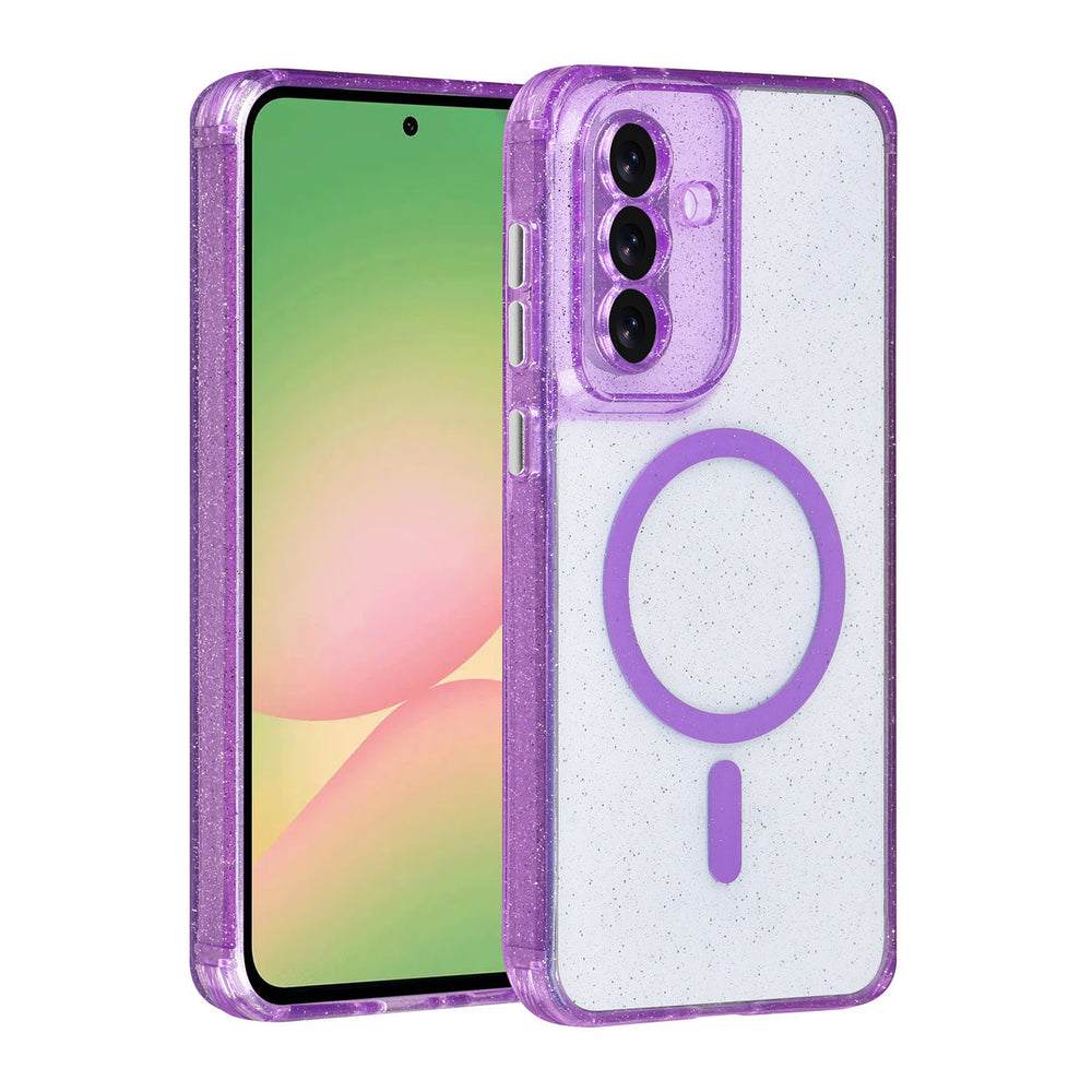 TUNIQ Samsung Galaxy A56 Backcover hoesje - Magsafe - Glitter - Hanger - Paars-Hoesjes-Ilumina Benelux