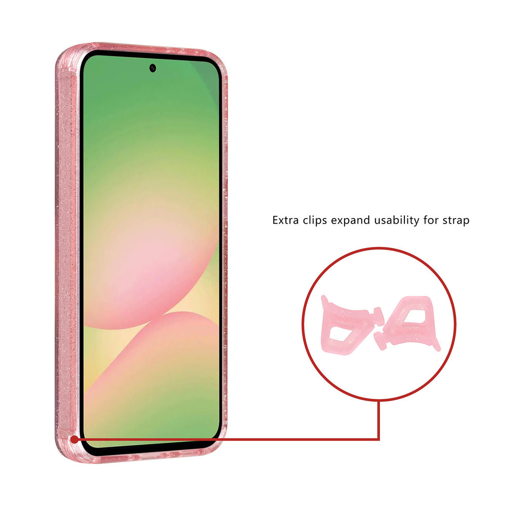TUNIQ Samsung Galaxy A56 Backcover hoesje - Magsafe - Glitter - Hanger - Roze-Hoesjes-Ilumina Benelux