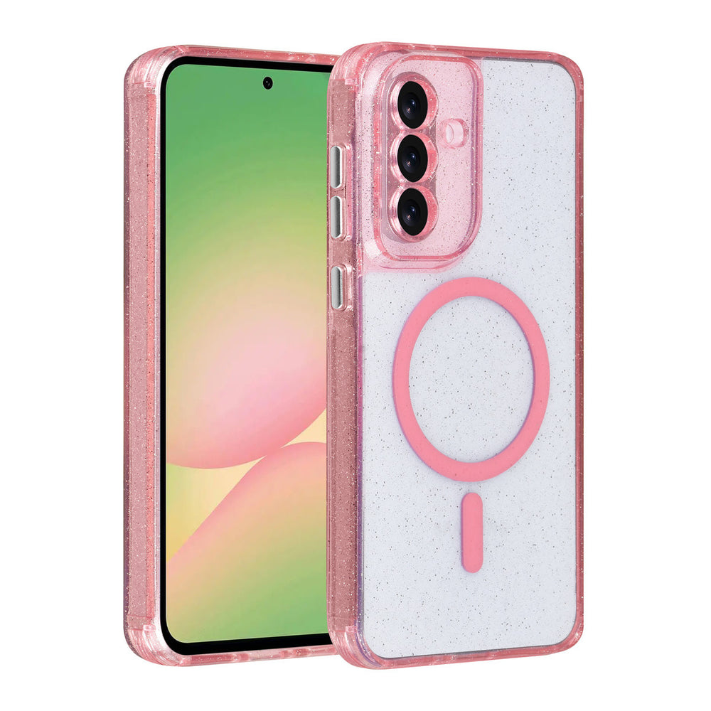 TUNIQ Samsung Galaxy A56 Backcover hoesje - Magsafe - Glitter - Hanger - Roze-Hoesjes-Ilumina Benelux