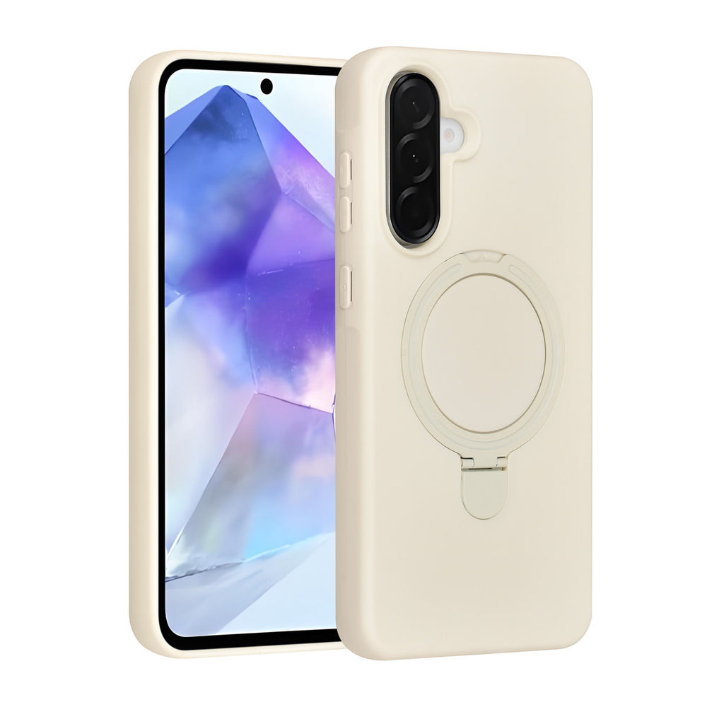 TUNIQ Samsung Galaxy A56 Backcover hoesje - Magsafe With Ring Stand - Hanger - Antique White-Hoesjes-Ilumina Benelux