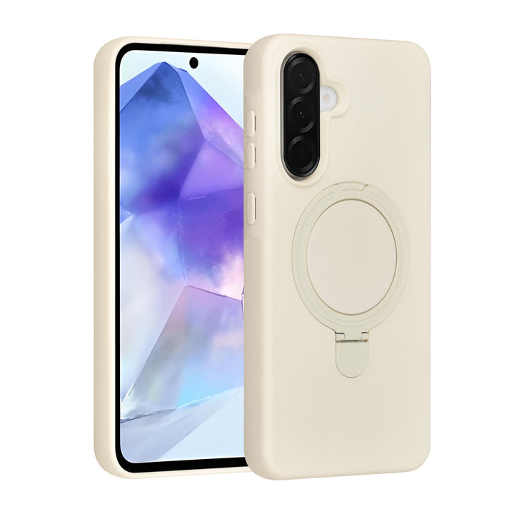 TUNIQ Samsung Galaxy A56 Backcover hoesje - Magsafe With Ring Stand - Hanger - Antique White-Hoesjes-Ilumina Benelux