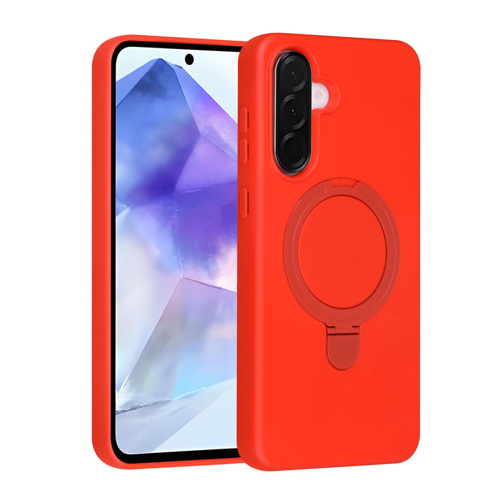 TUNIQ Samsung Galaxy A56 Backcover hoesje - Magsafe With Ring Stand - Hanger - Classic Red-Hoesjes-Ilumina Benelux