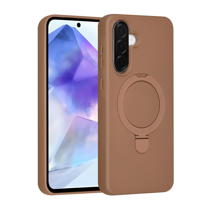 TUNIQ Samsung Galaxy A56 Backcover hoesje - Magsafe With Ring Stand - Hanger - Desert Brown-Hoesjes-Ilumina Benelux