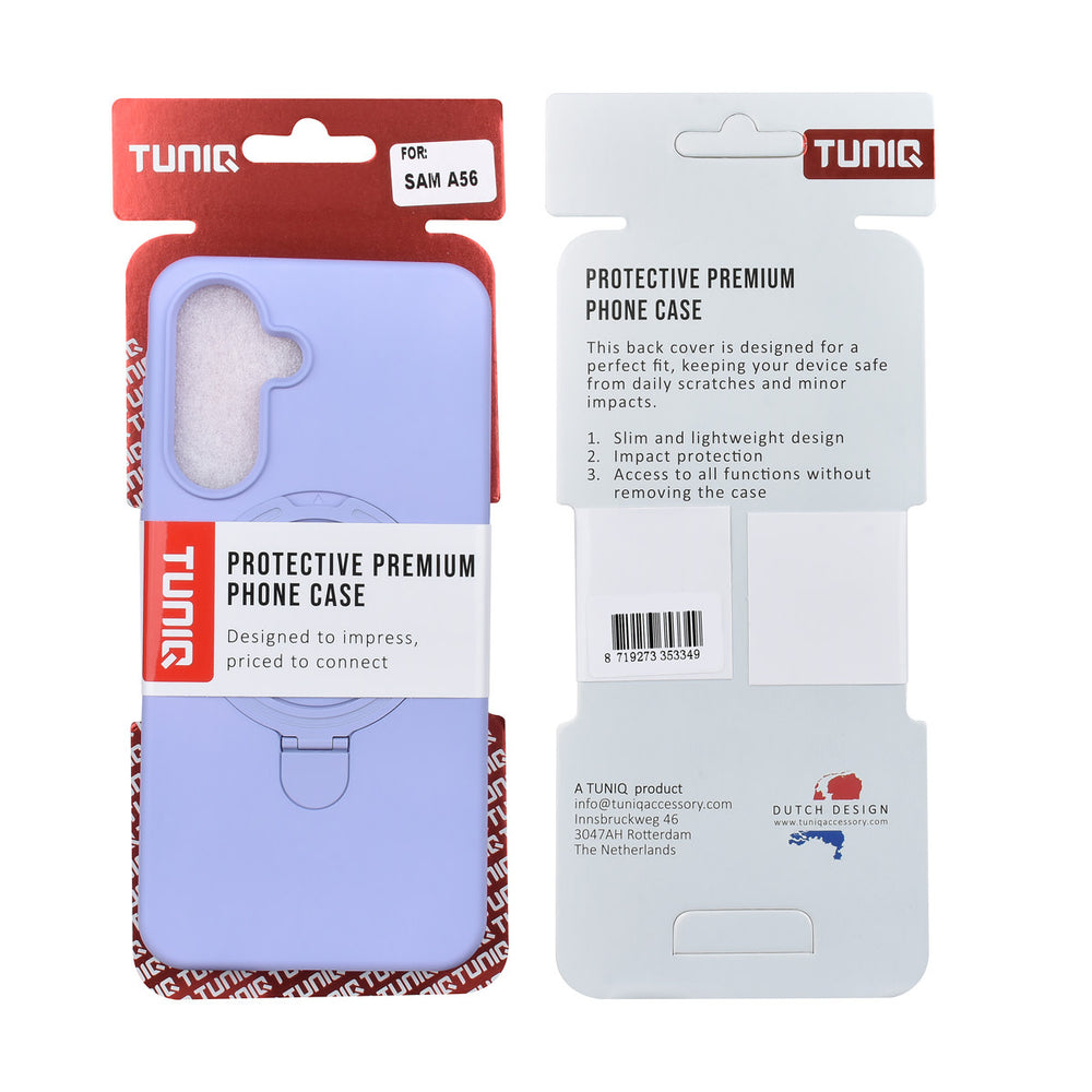 TUNIQ Samsung Galaxy A56 Backcover hoesje - Magsafe With Ring Stand - Hanger - Lila-Hoesjes-Ilumina Benelux