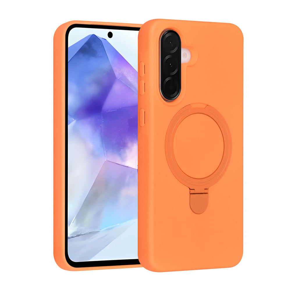TUNIQ Samsung Galaxy A56 Backcover hoesje - Magsafe With Ring Stand - Hanger - Tangerine Orange-Hoesjes-Ilumina Benelux