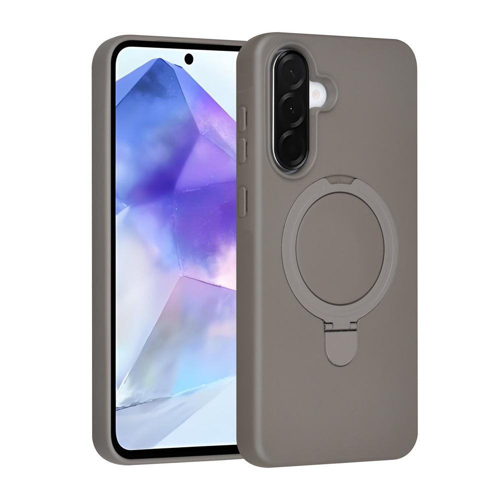 TUNIQ Samsung Galaxy A56 Backcover hoesje - Magsafe With Ring Stand - Hanger - Titanium Grey-Hoesjes-Ilumina Benelux