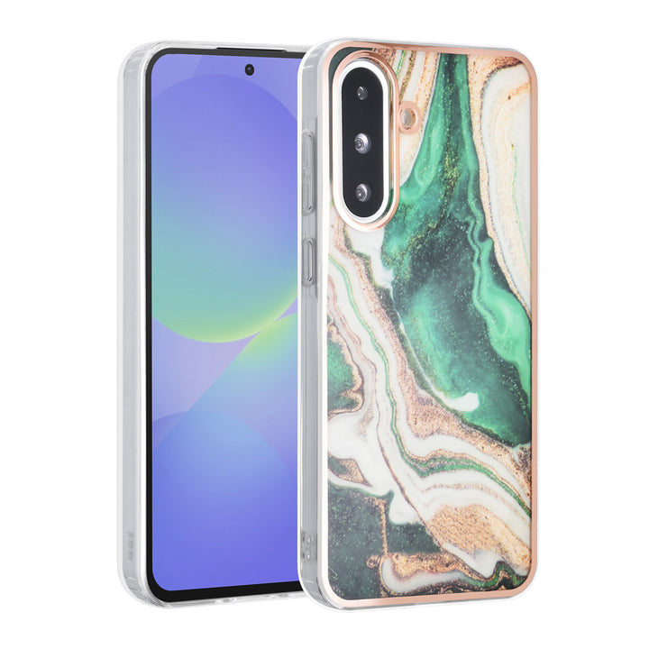 TUNIQ Samsung Galaxy A56 Backcover hoesje - Silicone - Marble Green-Hoesjes-Ilumina Benelux