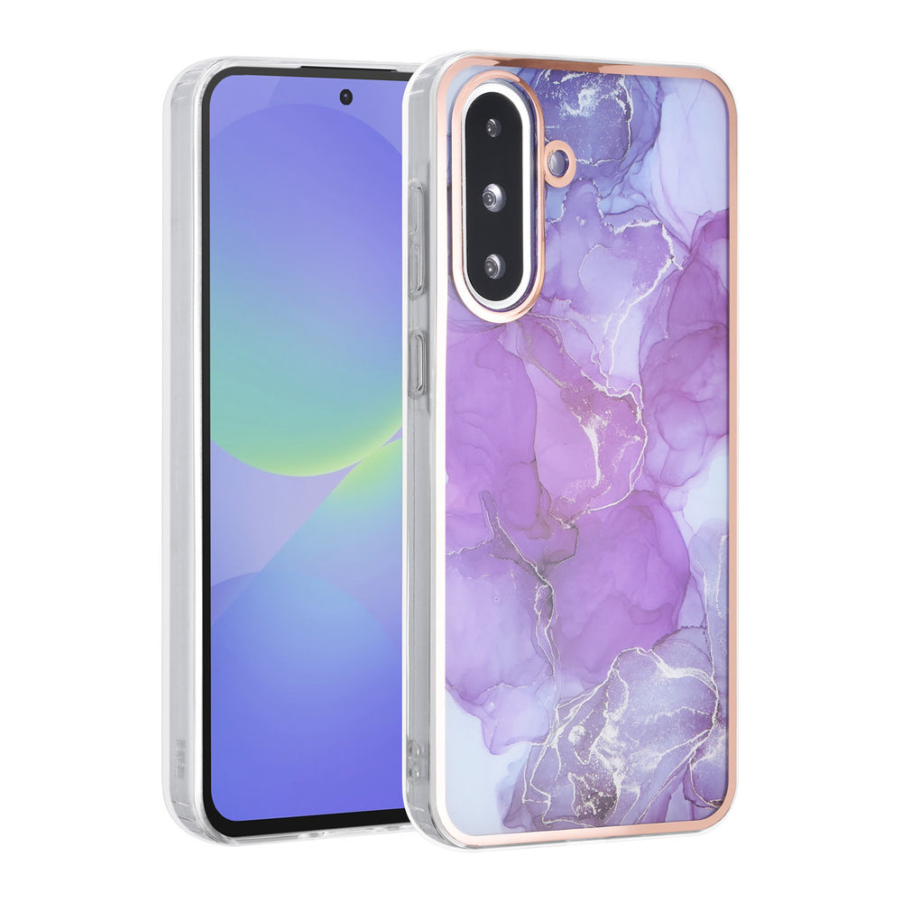 TUNIQ Samsung Galaxy A56 Backcover hoesje - Silicone - Marble Purple-Hoesjes-Ilumina Benelux