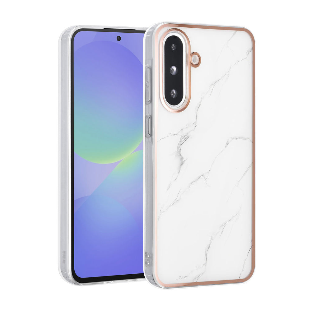 TUNIQ Samsung Galaxy A56 Backcover hoesje - Silicone - Marble White-Hoesjes-Ilumina Benelux