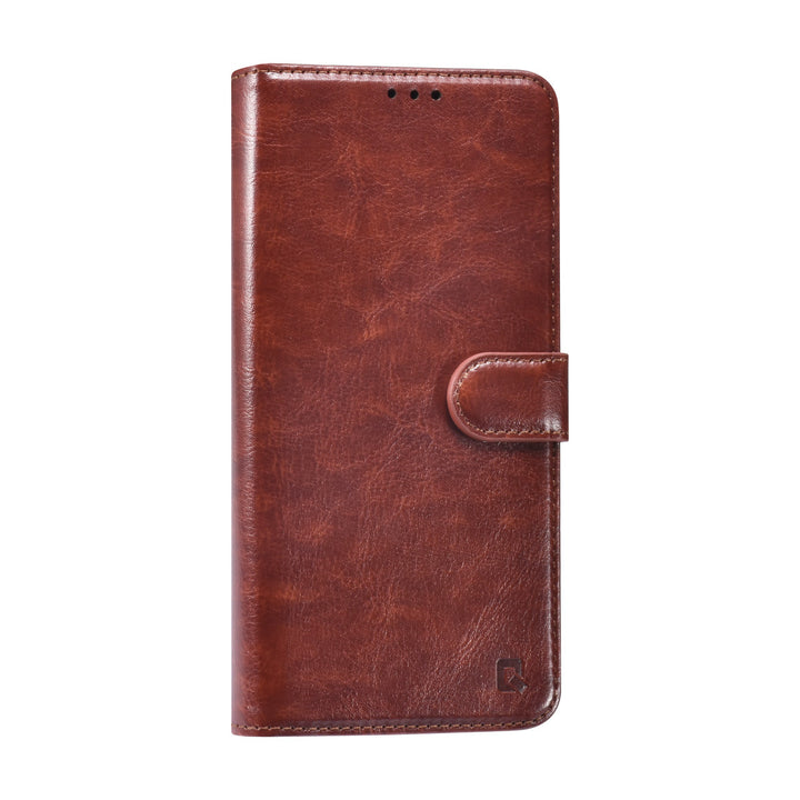 TUNIQ Samsung Galaxy A56 Book Case hoesje - Pasjeshouder voor 3 pasjes - Hanger - Bruin-Hoesjes-Ilumina Benelux
