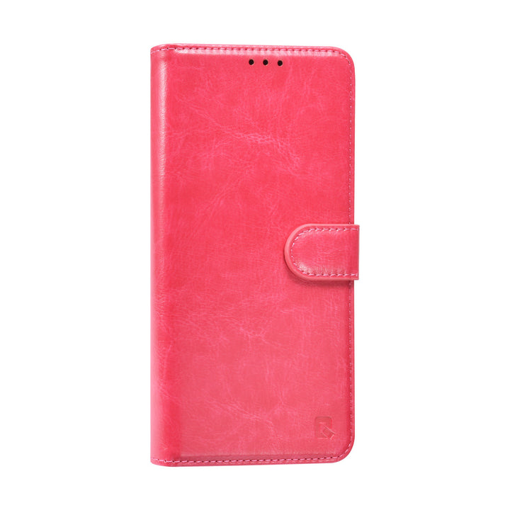 TUNIQ Samsung Galaxy A56 Book Case hoesje - Pasjeshouder voor 3 pasjes - Hanger - Felroze-Hoesjes-Ilumina Benelux