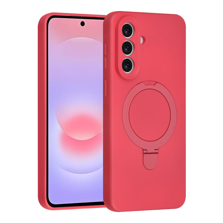TUNIQ Samsung Galaxy A57 Backcover hoesje - Magsafe With Ring Stand - Hanger - Cherry Red-Hoesjes-Ilumina Benelux