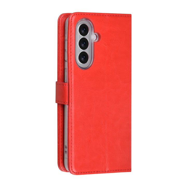 TUNIQ Samsung Galaxy A57 Book Case hoesje - Pasjeshouder voor 3 pasjes - Magneetsluiting - Hanger - Rood-Hoesjes-Ilumina Benelux