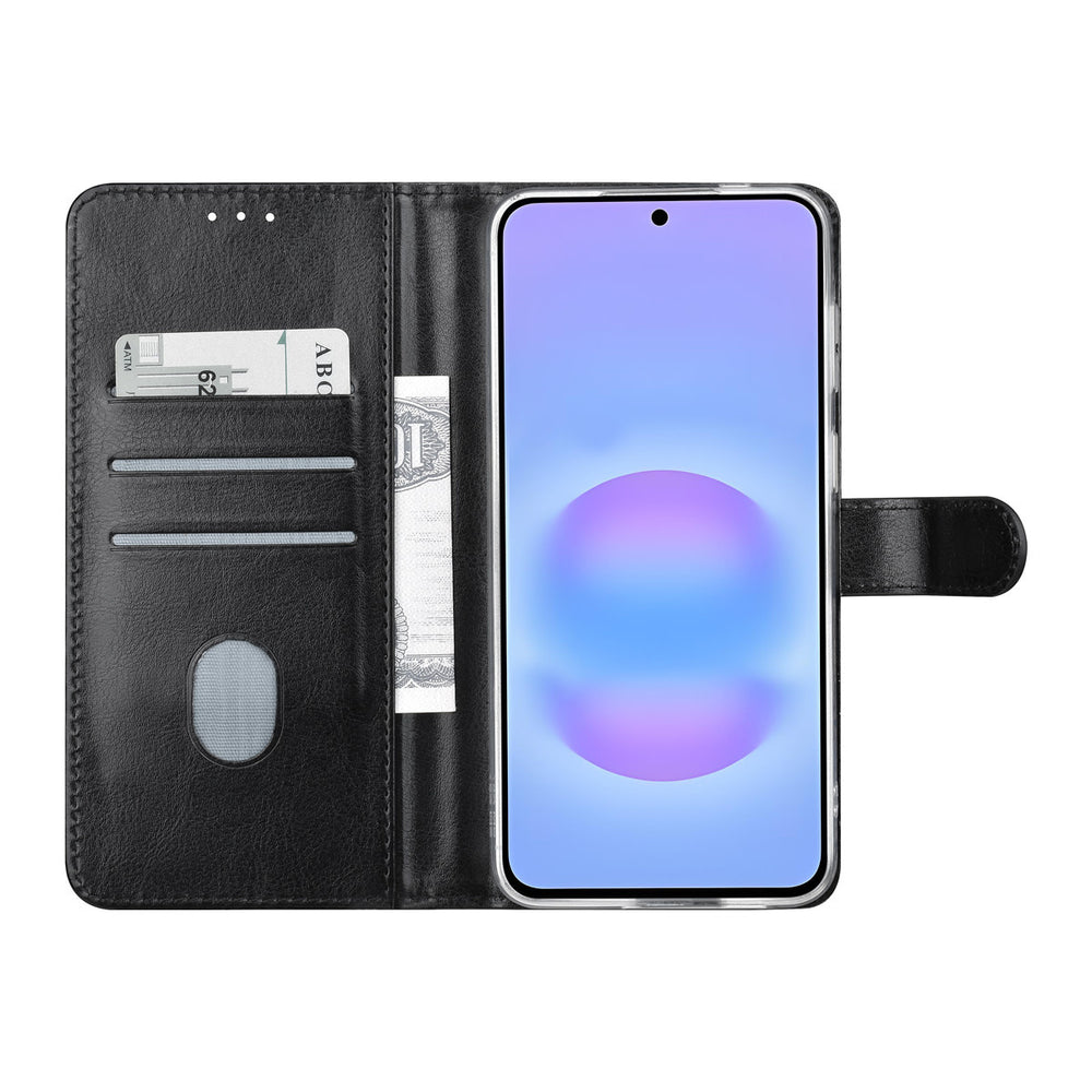 TUNIQ Samsung Galaxy A57 Book Case hoesje - Pasjeshouder voor 3 pasjes - Magneetsluiting - Hanger - Zwart-Hoesjes-Ilumina Benelux