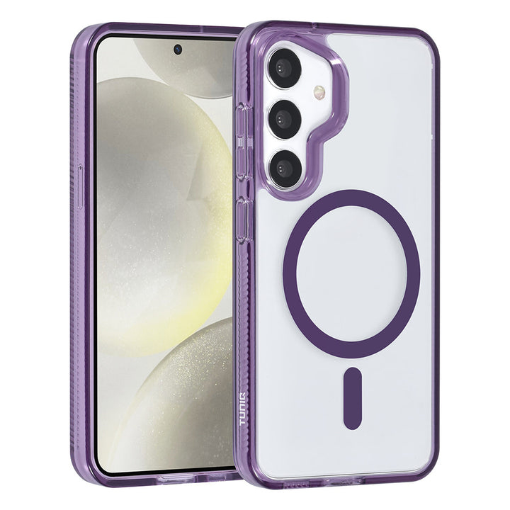 TUNIQ Samsung Galaxy S24 Back Cover hoesje Magsafe silicone - Paars-Hoesjes-Ilumina Benelux