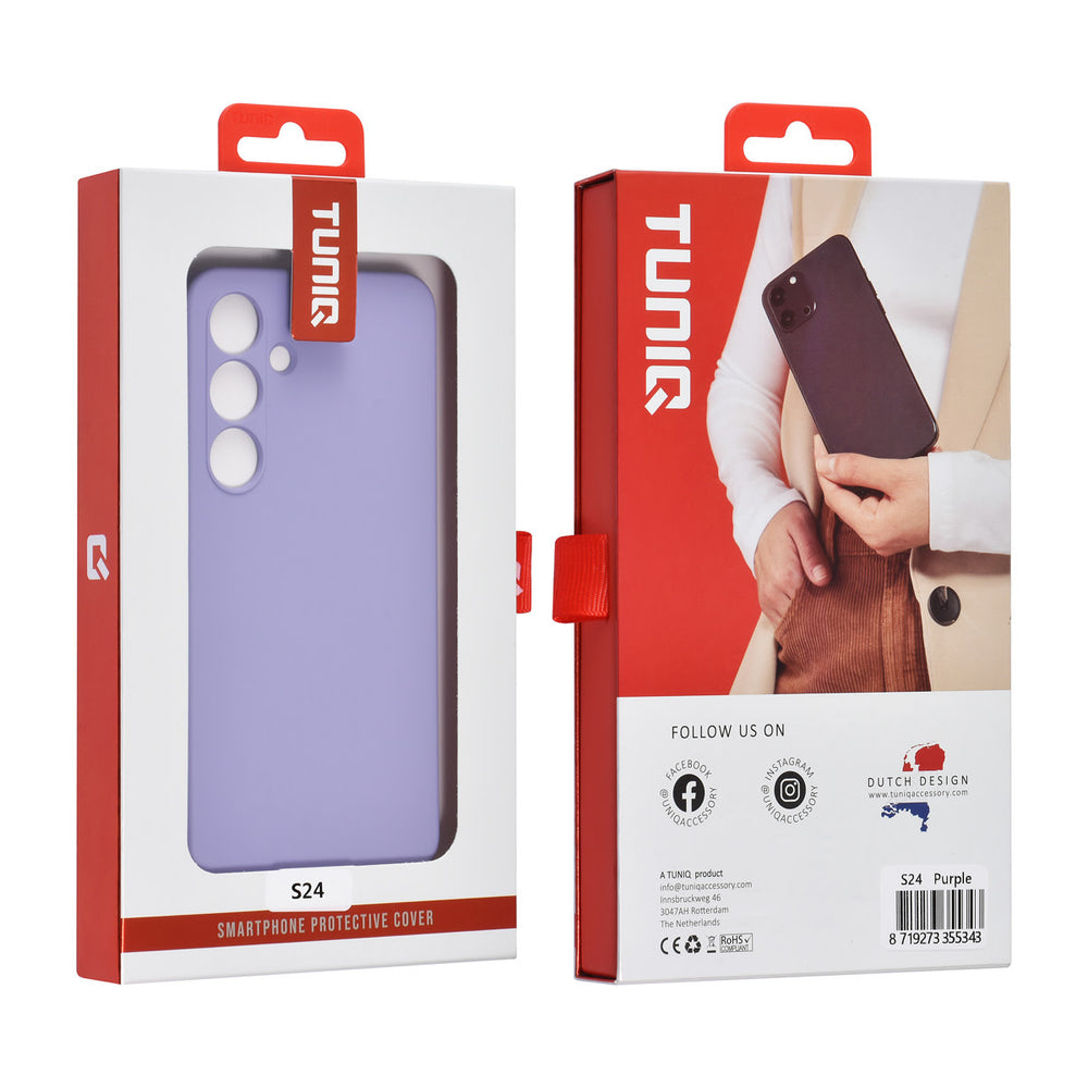 TUNIQ Samsung Galaxy S24 Backcover hoesje - Lila-Hoesjes-Ilumina Benelux