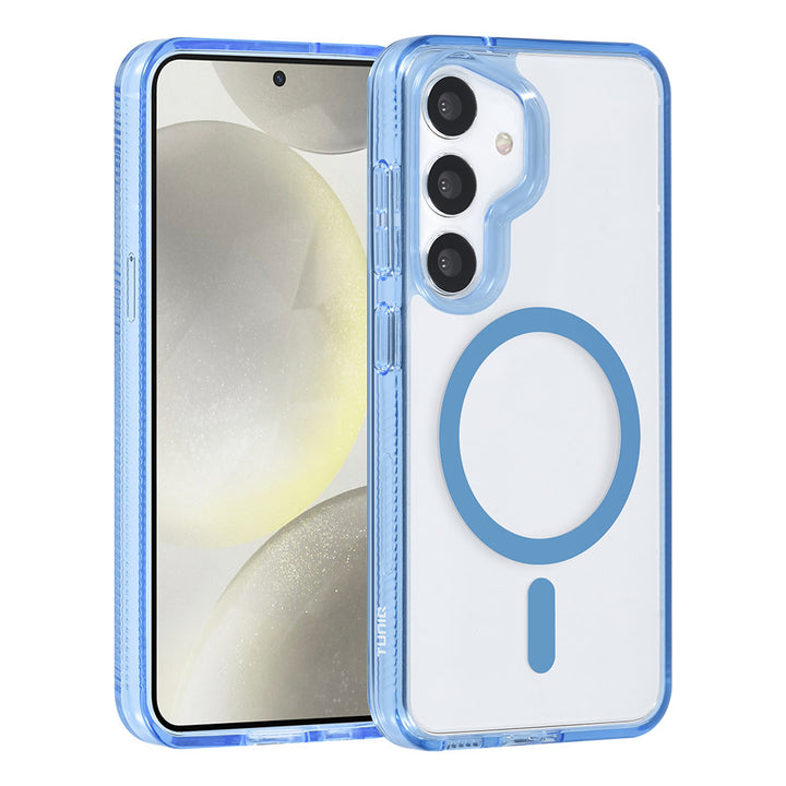 TUNIQ Samsung Galaxy S24 Backcover hoesje Magsafe silicone - Blauw-Hoesjes-Ilumina Benelux