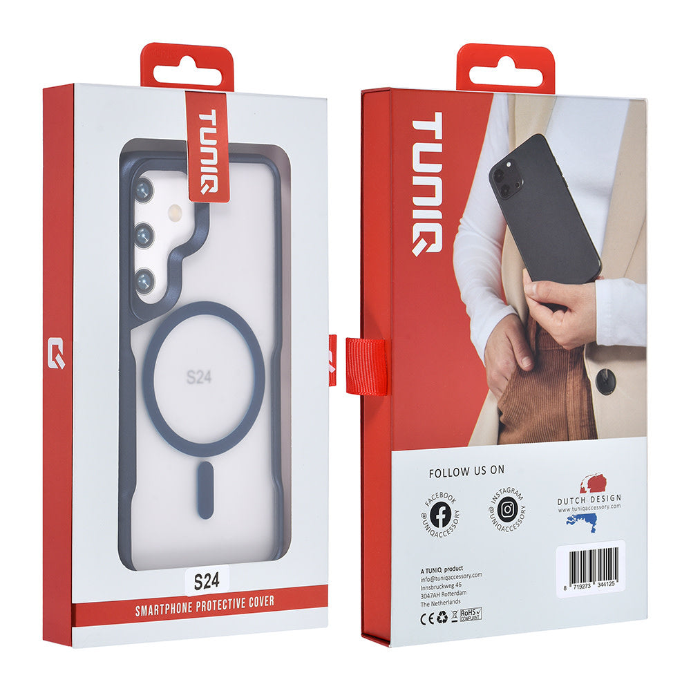 TUNIQ Samsung Galaxy S24 Backcover hoesje Magsafe silicone - DonkerBlauw-Hoesjes-Ilumina Benelux