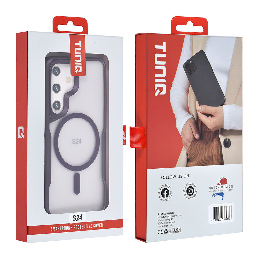 TUNIQ Samsung Galaxy S24 Backcover hoesje Magsafe silicone - Paars-Hoesjes-Ilumina Benelux