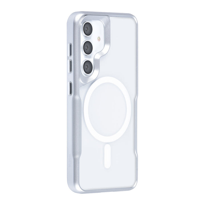 TUNIQ Samsung Galaxy S24 Backcover hoesje Magsafe silicone - Zilver-Hoesjes-Ilumina Benelux