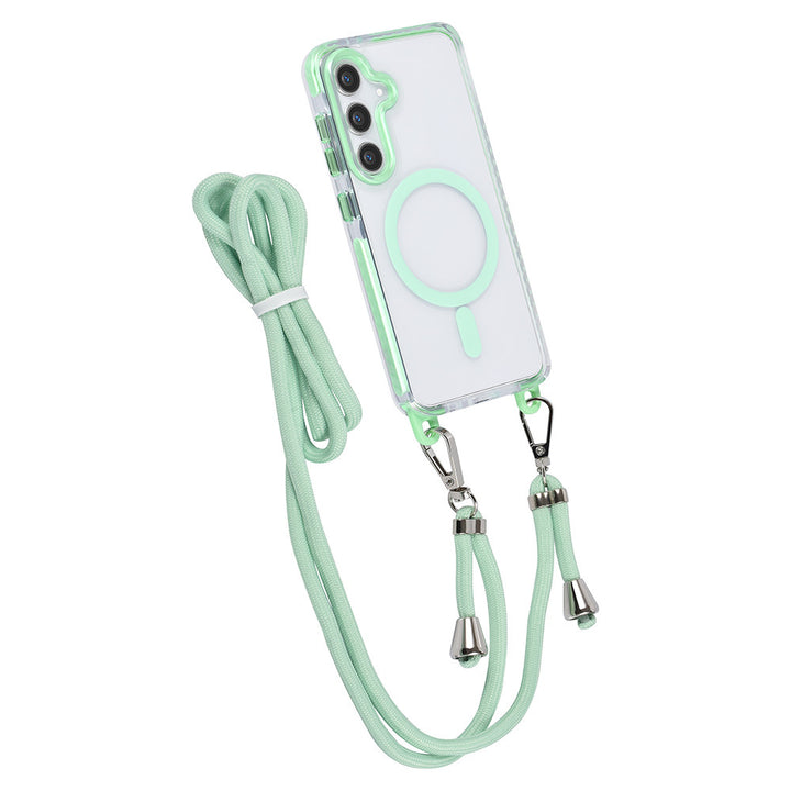 TUNIQ Samsung Galaxy S24 Backcover hoesje neck cord - magsafe - Groen-Hoesjes-Ilumina Benelux