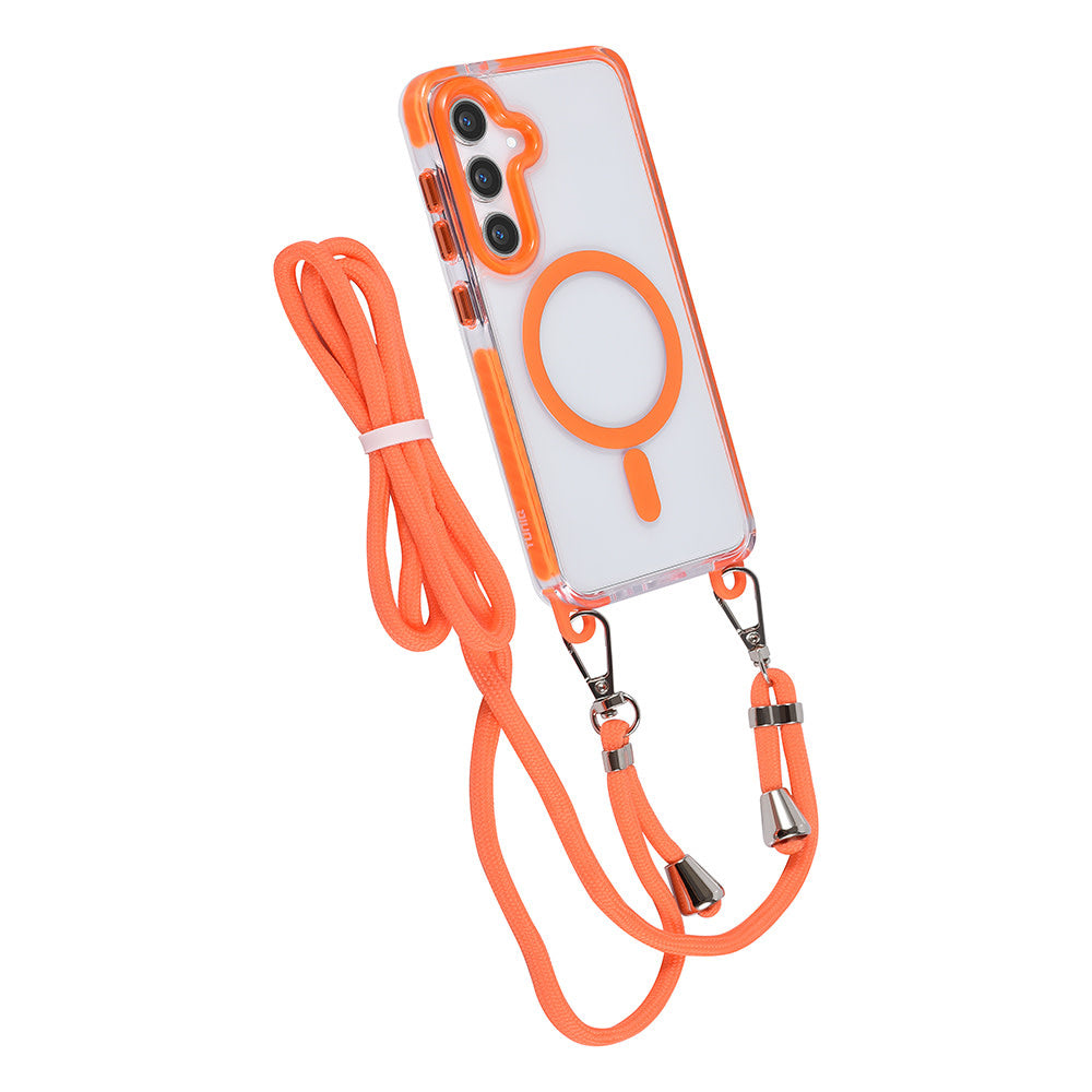 TUNIQ Samsung Galaxy S24 Backcover hoesje neck cord - magsafe - Oranje-Hoesjes-Ilumina Benelux