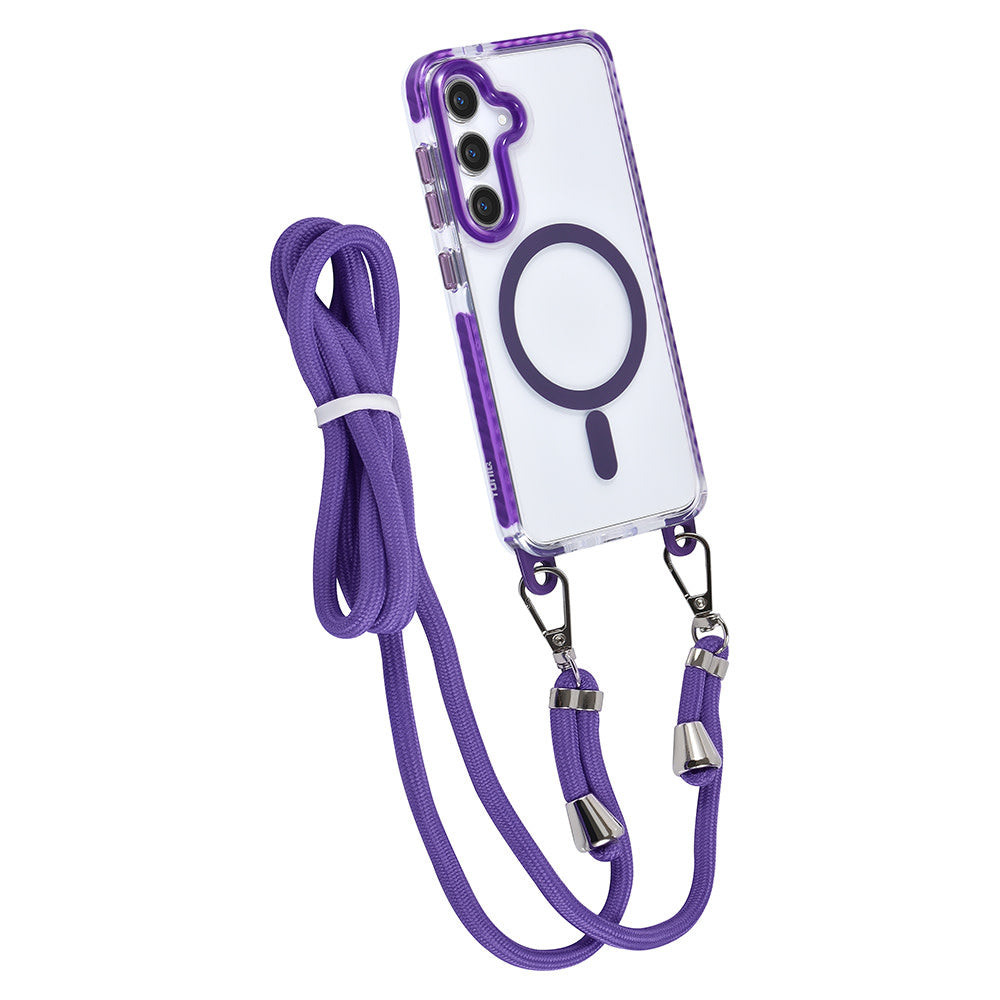 TUNIQ Samsung Galaxy S24 Backcover hoesje neck cord - magsafe - Paars-Hoesjes-Ilumina Benelux