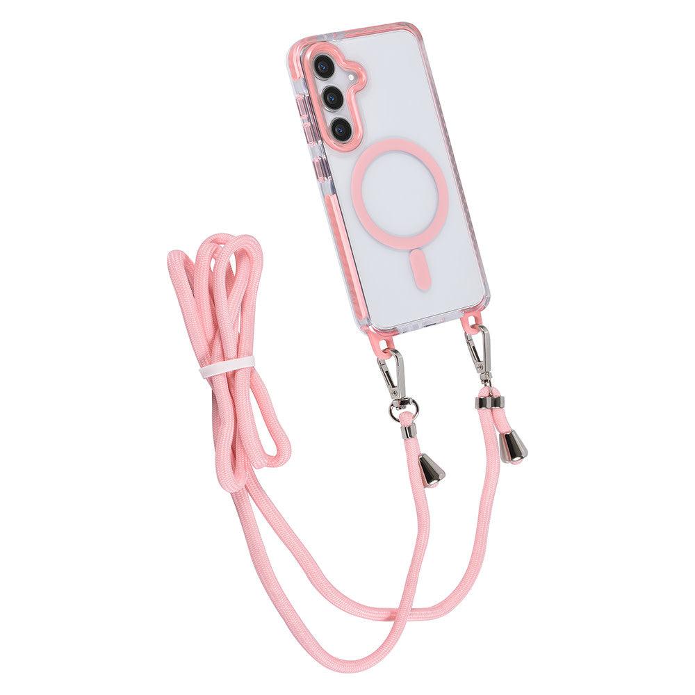 TUNIQ Samsung Galaxy S24 Backcover hoesje neck cord - magsafe - Roze-Hoesjes-Ilumina Benelux