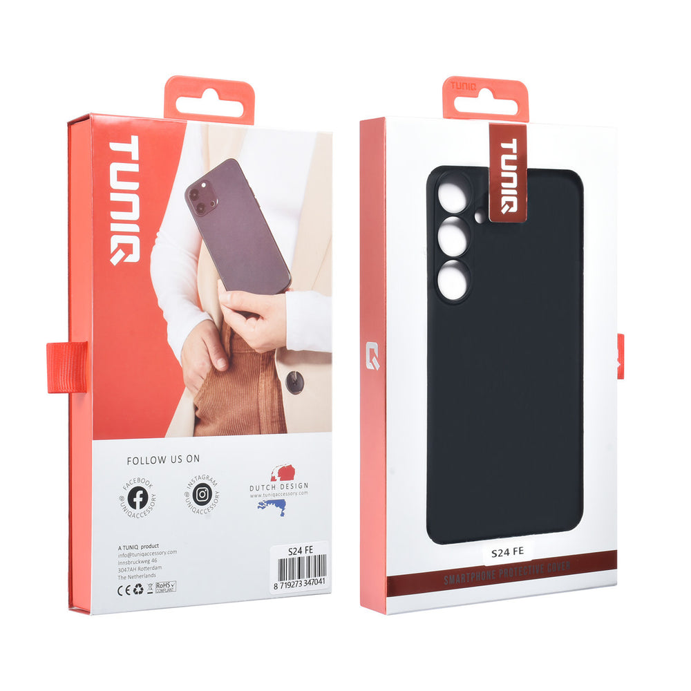 TUNIQ Samsung Galaxy S24 FE Backcover hoesje - Zwart-Hoesjes-Ilumina Benelux
